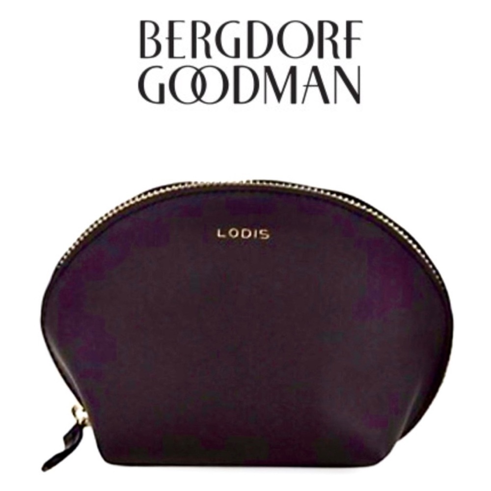 Lodis Domed Black Leather Pouch
